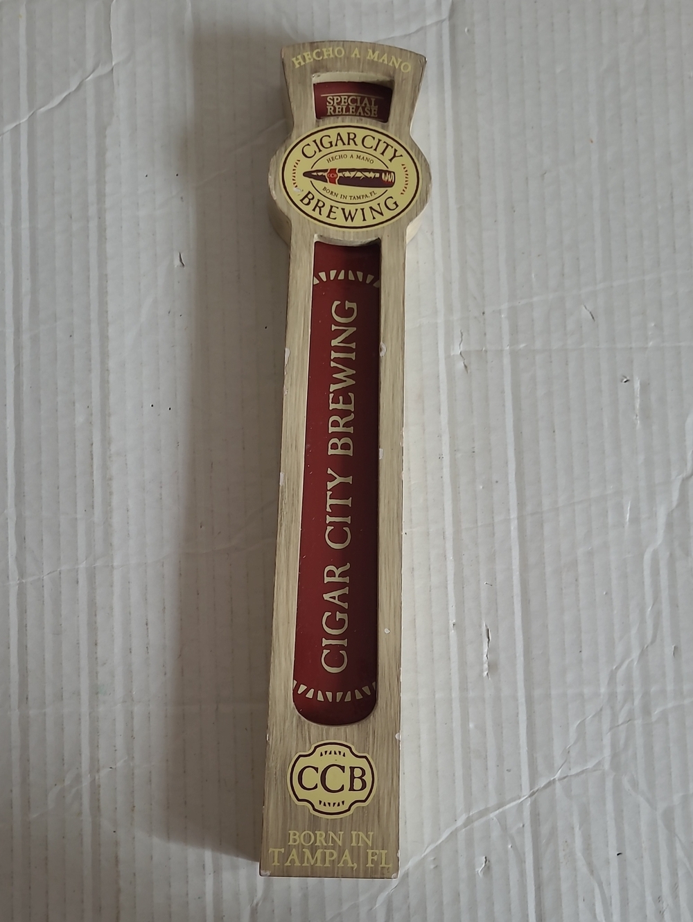 Cigar City Brewing "Hecho a Mano" Special Release Draft Beer Tap Handle 12.5"